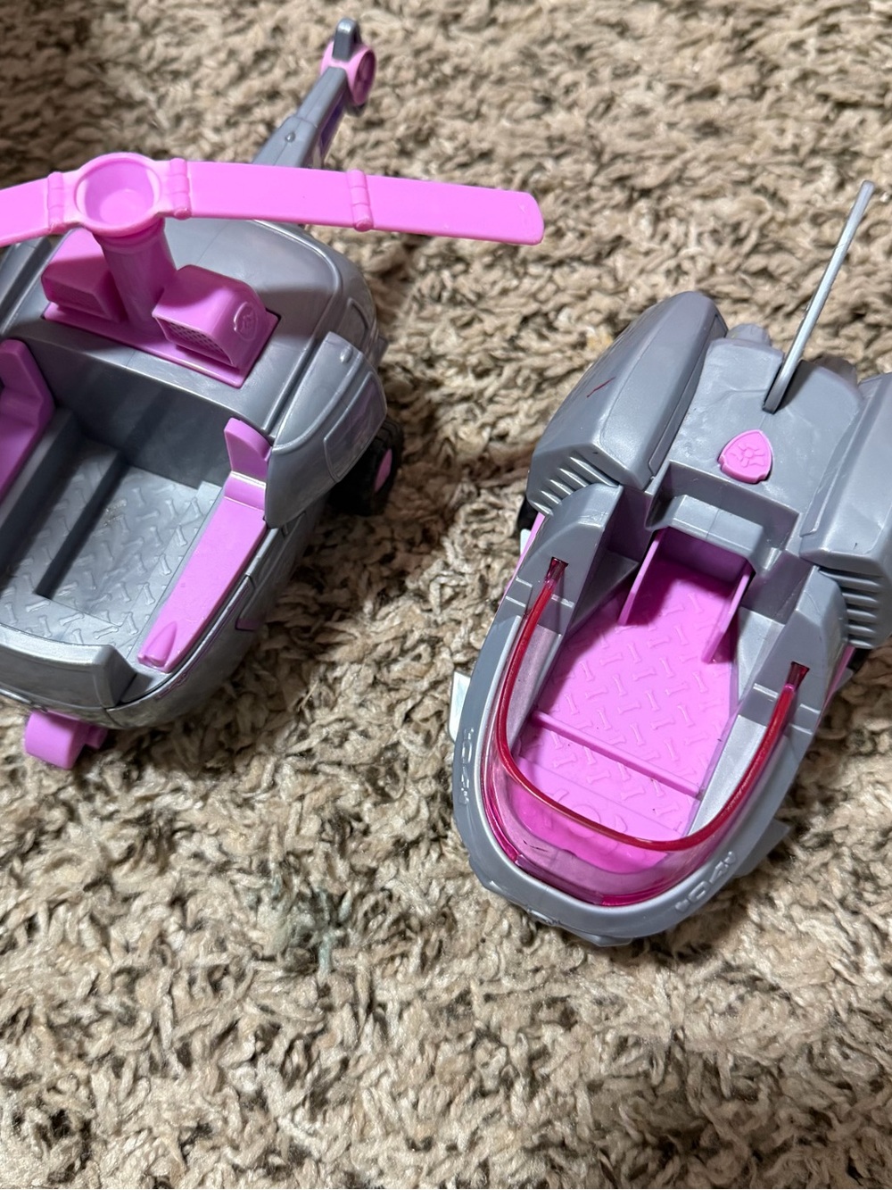 2 Paw patrol Gray and Pink Rescue Vehicle